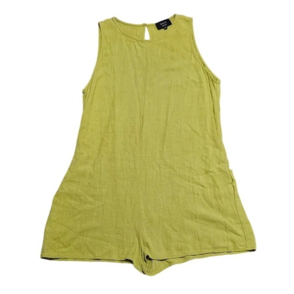 Vici Lime Green Sleeveless Romper